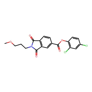 (2,4-Dichlorophenyl) 2-(3-methoxypropyl)-1,3-dioxoisoindole-5-carboxylate structure