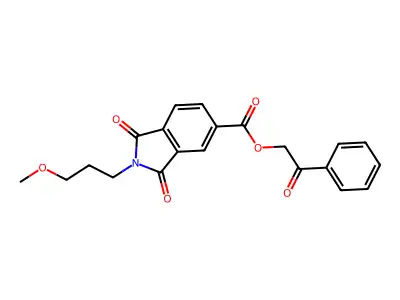 2-oxo-2-phenylethyl 2-(3-methoxypropyl)-1,3-dioxo-2,3-dihydro-1H-isoindole-5-carboxylate structure