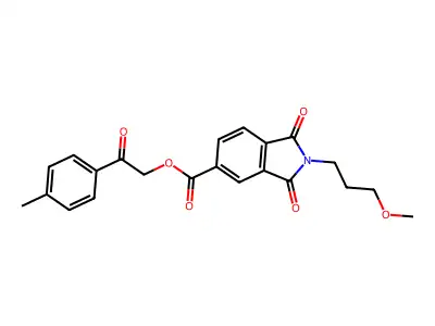 2-(4-methylphenyl)-2-oxoethyl 2-(3-methoxypropyl)-1,3-dioxo-2,3-dihydro-1H-isoindole-5-carboxylate structure