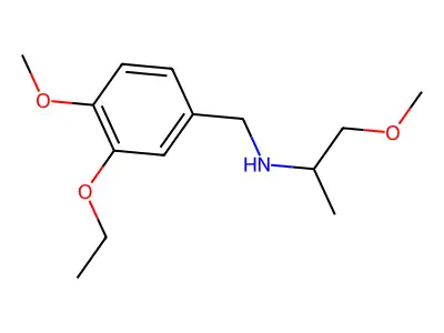 N-[(3-ethoxy-4-methoxyphenyl)methyl]-1-methoxypropan-2-amine structure