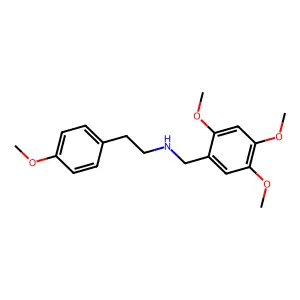 2-(4-methoxyphenyl)-N-[(2,4,5-trimethoxyphenyl)methyl]ethanamine structure