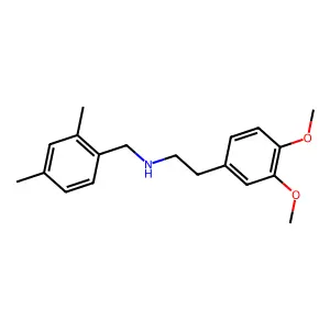 2-(3,4-dimethoxyphenyl)-N-(2,4-dimethylbenzyl)ethanamine structure