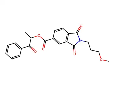 1-oxo-1-phenylpropan-2-yl 2-(3-methoxypropyl)-1,3-dioxo-2,3-dihydro-1H-isoindole-5-carboxylate structure