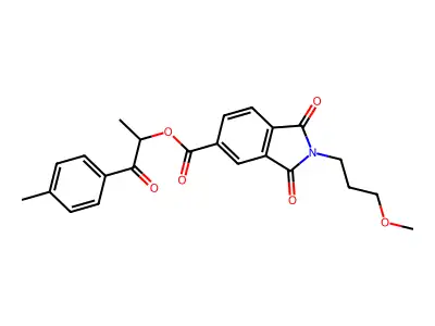 1-(4-methylphenyl)-1-oxopropan-2-yl 2-(3-methoxypropyl)-1,3-dioxo-2,3-dihydro-1H-isoindole-5-carboxylate structure