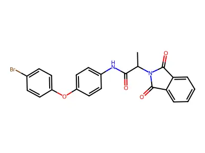 N-[4-(4-bromophenoxy)phenyl]-2-(1,3-dioxoisoindol-2-yl)propanamide structure
