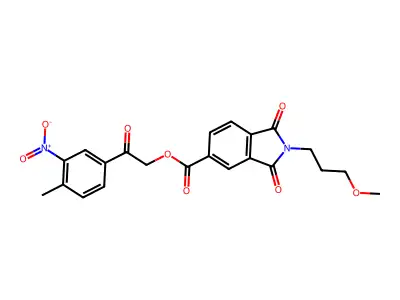 2-(4-Methyl-3-nitrophenyl)-2-oxoethyl 2,3-dihydro-2-(3-methoxypropyl)-1,3-dioxo-1H-isoindole-5-carboxylate structure