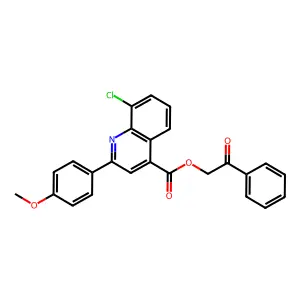 2-Oxo-2-phenylethyl 8-chloro-2-(4-methoxyphenyl)quinoline-4-carboxylate structure