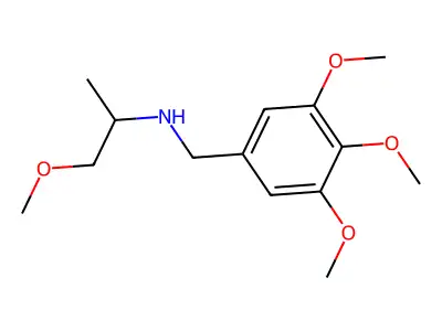 1-methoxy-N-[(3,4,5-trimethoxyphenyl)methyl]propan-2-amine structure