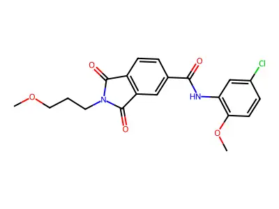 N-(5-chloro-2-methoxyphenyl)-2-(3-methoxypropyl)-1,3-dioxoisoindole-5-carboxamide structure