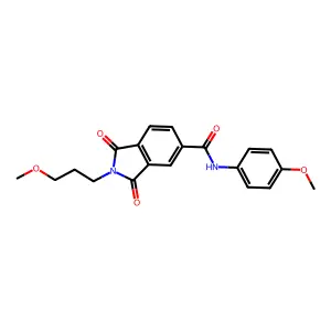 N-(4-methoxyphenyl)-2-(3-methoxypropyl)-1,3-dioxoisoindole-5-carboxamide structure