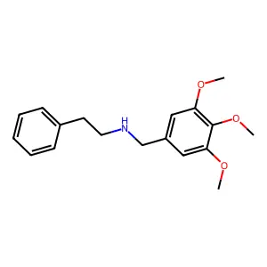 2-phenyl-N-[(3,4,5-trimethoxyphenyl)methyl]ethanamine structure