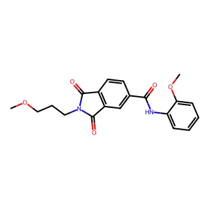 N-(2-methoxyphenyl)-2-(3-methoxypropyl)-1,3-dioxoisoindole-5-carboxamide structure