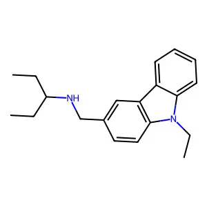 N-[(9-ethylcarbazol-3-yl)methyl]pentan-3-amine structure