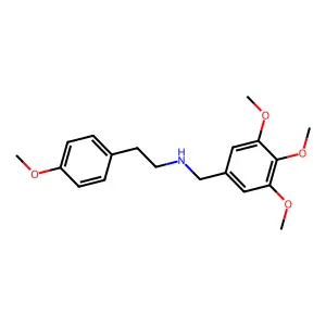 2-(4-methoxyphenyl)-N-(3,4,5-trimethoxybenzyl)ethanamine structure