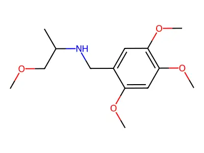 1-methoxy-N-(2,4,5-trimethoxybenzyl)propan-2-amine structure