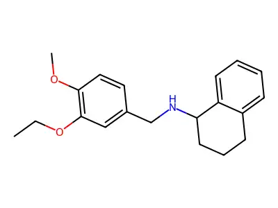 N-[(3-ethoxy-4-methoxyphenyl)methyl]-1,2,3,4-tetrahydronaphthalen-1-amine structure