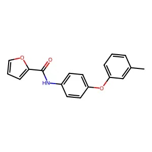 N-[4-(3-methylphenoxy)phenyl]furan-2-carboxamide structure