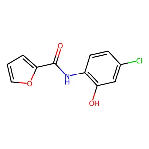N-(4-chloro-2-hydroxyphenyl)furan-2-carboxamide structure