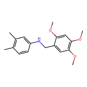 3,4-dimethyl-N-(2,4,5-trimethoxybenzyl)aniline structure