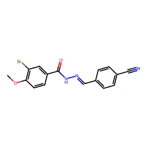 3-Bromo-4-methoxybenzoic acid 2-[(4-cyanophenyl)methylene]hydrazide structure
