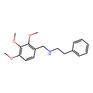 2-phenyl-N-(2,3,4-trimethoxybenzyl)ethanamine structure
