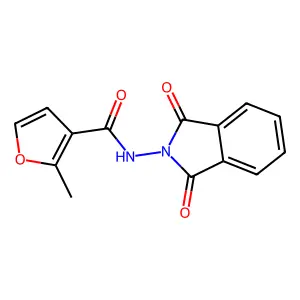 N-(1,3-dioxoisoindol-2-yl)-2-methylfuran-3-carboxamide structure