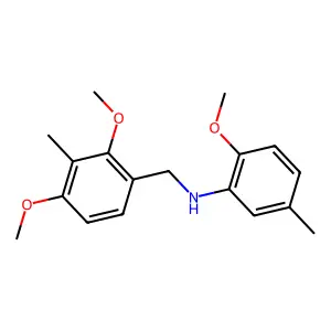 N-[(2,4-dimethoxy-3-methylphenyl)methyl]-2-methoxy-5-methylaniline structure