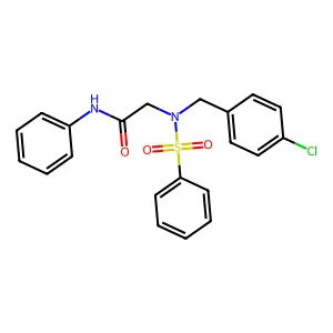2-[benzenesulfonyl-[(4-chlorophenyl)methyl]amino]-N-phenylacetamide structure