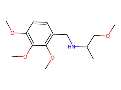 1-methoxy-N-[(2,3,4-trimethoxyphenyl)methyl]-2-propanamine structure