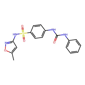 4-[(anilinocarbonyl)amino]-N-(5-methylisoxazol-3-yl)benzenesulfonamide structure