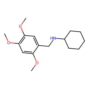 N-(2,4,5-trimethoxybenzyl)cyclohexanamine structure