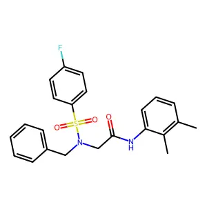 2-[benzyl-(4-fluorophenyl)sulfonylamino]-N-(2,3-dimethylphenyl)acetamide structure