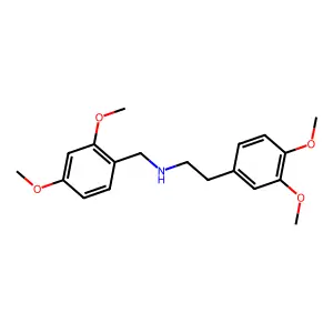 2-(3,4-dimethoxyphenyl)-N-[(2,4-dimethoxyphenyl)methyl]ethanamine structure