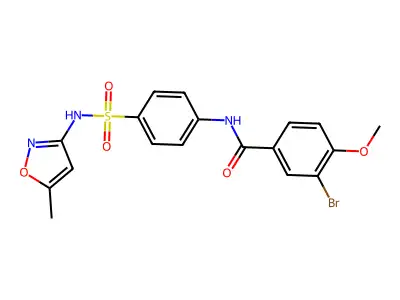 3-bromo-4-methoxy-N-(4-{[(5-methyl-3-isoxazolyl)amino]sulfonyl}phenyl)benzamide structure
