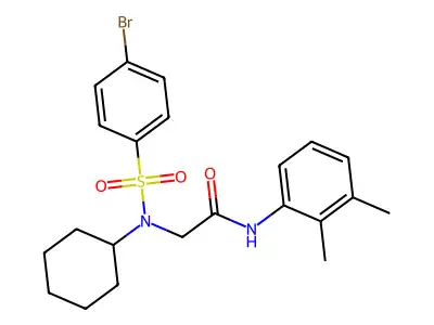 2-(((4-Bromophenyl)sulfonyl)cyclohexylamino)-N-(2,3-dimethylphenyl)acetamide structure
