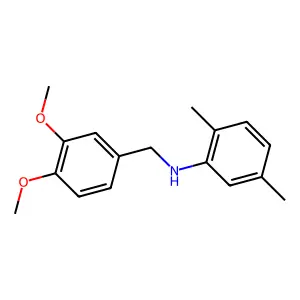 N-[(3,4-dimethoxyphenyl)methyl]-2,5-dimethylaniline structure