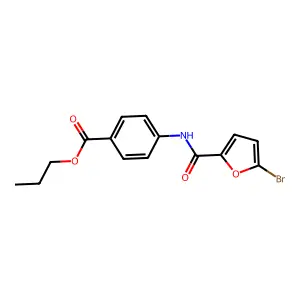 Propyl 4-[(5-bromo-2-furoyl)amino]benzoate structure