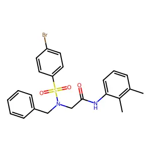 2-[benzyl-(4-bromophenyl)sulfonylamino]-N-(2,3-dimethylphenyl)acetamide structure