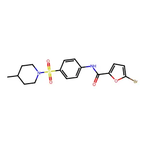 5-bromo-N-[4-(4-methylpiperidin-1-yl)sulfonylphenyl]furan-2-carboxamide structure