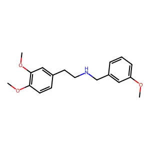 2-(3,4-dimethoxyphenyl)-N-[(3-methoxyphenyl)methyl]ethanamine structure
