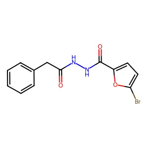 5-bromo-N'-(phenylacetyl)-2-furohydrazide structure