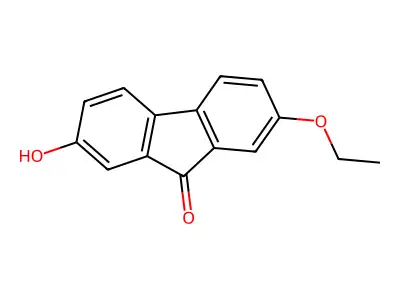 2-ethoxy-7-hydroxy-9H-fluoren-9-one structure