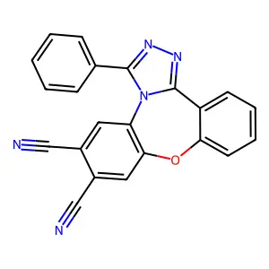 3-Phenyldibenzo[b,f][1,2,4]triazolo[4,3-d][1,4]oxazepine-6,7-dicarbonitrile structure