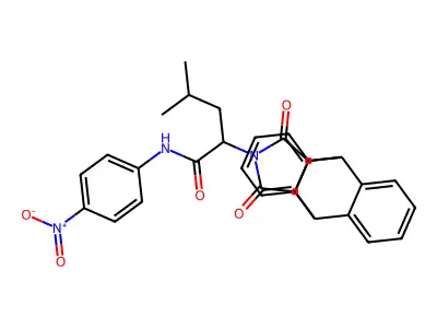 2-(16,18-dioxo-17-azapentacyclo[6.6.5.0~2,7~.0~9,14~.0~15,19~]nonadeca-2,4,6,9,11,13-hexaen-17-yl)-N-{4-nitrophenyl}-4-methylpentanamide structure