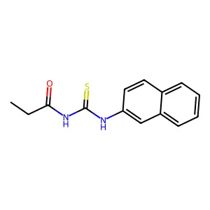 N-(naphthalen-2-ylcarbamothioyl)propanamide structure