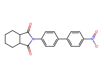 2-(4'-nitrobiphenyl-4-yl)hexahydro-1H-isoindole-1,3(2H)-dione structure