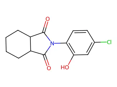 2-(4-Chloro-2-hydroxyphenyl)-3a,4,5,6,7,7a-hexahydroisoindole-1,3-dione structure