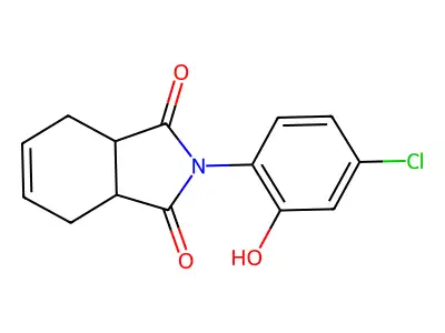 2-(4-Chloro-2-hydroxyphenyl)-3a,4,7,7a-tetrahydroisoindole-1,3-dione structure