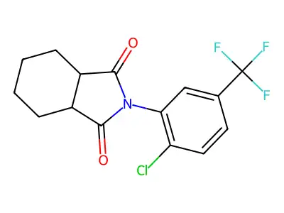 2-[2-chloro-5-(trifluoromethyl)phenyl]hexahydro-1H-isoindole-1,3(2H)-dione structure