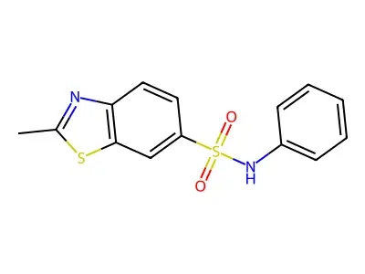 2-methyl-N-phenyl-1,3-benzothiazole-6-sulfonamide structure